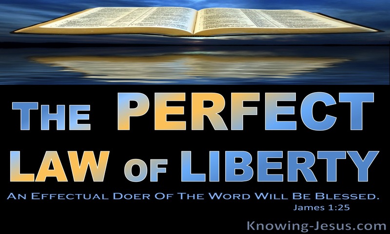 James 1:25 Abide By The Perfect Law Of Liberty (blue)